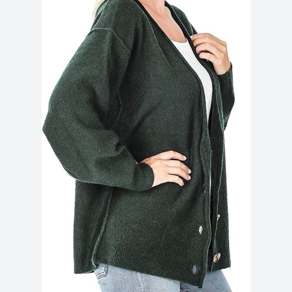 Zenana Outfitters Forest Green Cardigan